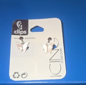 Icing  Butterfly Clip Earrings